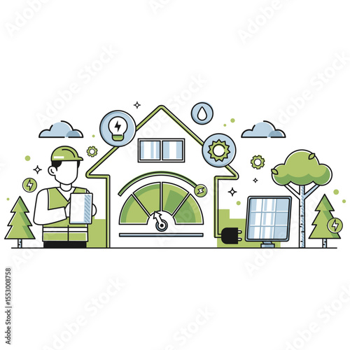 Modern House with Clean Energy: Showcasing Eco Friendly and Efficient Home Power Solutions