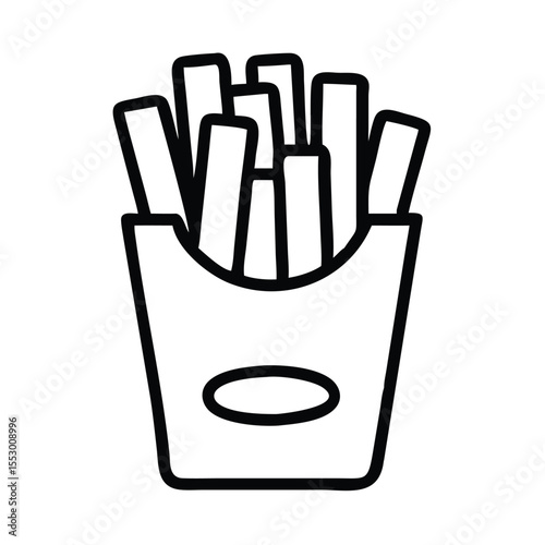 Simple black and white taco icon in doodle style, perfect for food apps, Mexican restaurant branding, and menu design