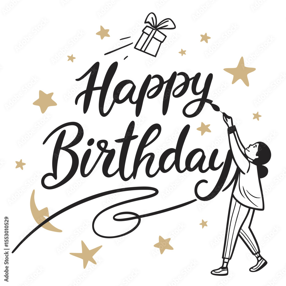 Obraz premium This is a festive and elegant graphic illustration with the words