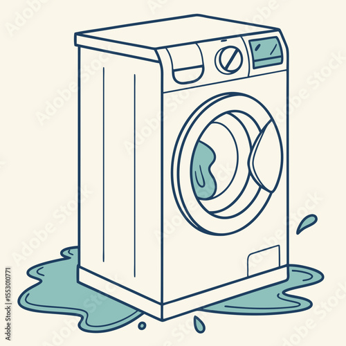 a washing machine in water