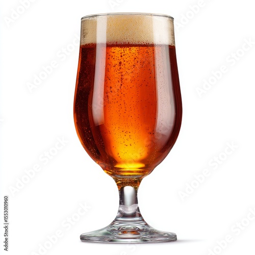 Amber beer in a stemmed glass