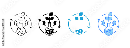Bioenergy Multipel Icon Set.