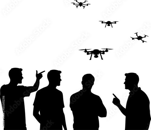 Drone Enthusiasts  Man Vector Bundle