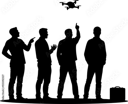 Drone Enthusiasts  Man Vector Bundle