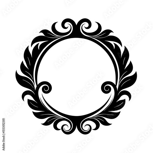 Royal Border Swirl Element Vector Illustration Design