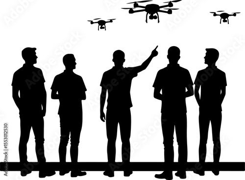 Drone Enthusiasts  Man Vector Bundle
