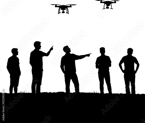 Drone Enthusiasts  Man Vector Bundle