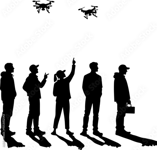 Drone Enthusiasts  Man Vector Bundle