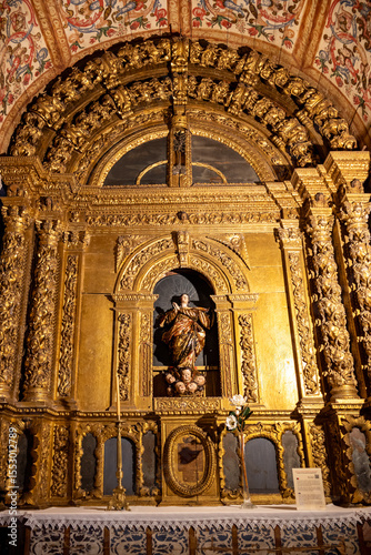 Interior of Church of Saint John the Evangelist of the College of Funchal, Madeira, Portugal photo