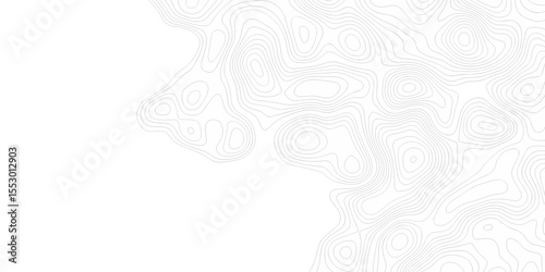 Contour abstract map relief land outline. Topographic map patterns. White wave paper curved reliefs abstract background. Background of the topography map. Abstract pattern with lines.	