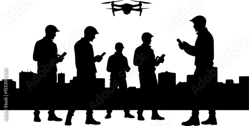 Drone Enthusiasts  Man Vector Bundle