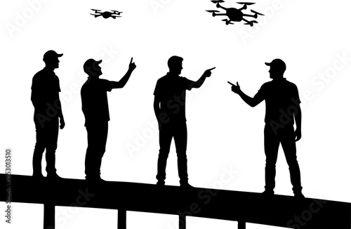 Drone Enthusiasts  Man Vector Bundle