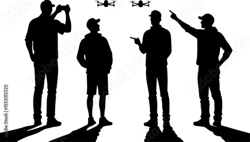 Drone Enthusiasts  Man Vector Bundle