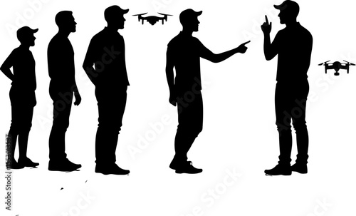 Drone Enthusiasts  Man Vector Bundle