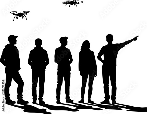 Drone Enthusiasts  Man Vector Bundle