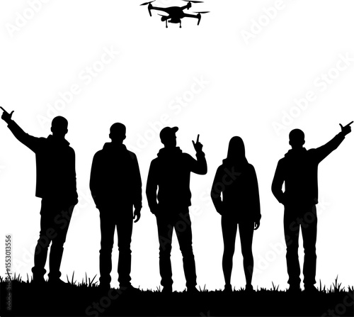 Drone Enthusiasts  Man Vector Bundle