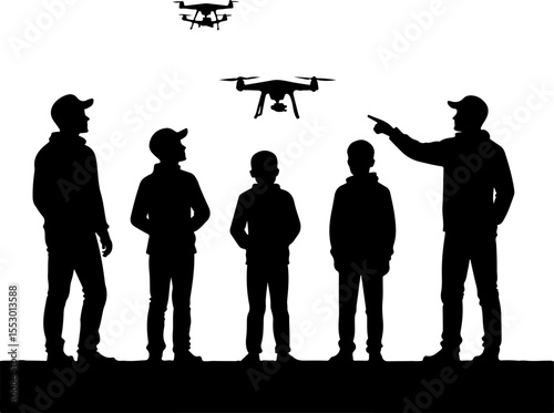 Drone Enthusiasts  Man Vector Bundle