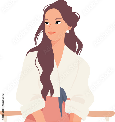 Vector illustration of beautiful girl 