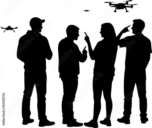 Drone Enthusiasts  Man Vector Bundle