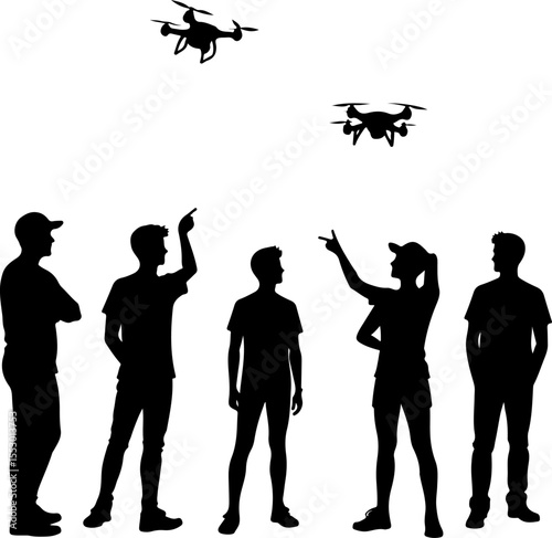 Drone Enthusiasts  Man Vector Bundle