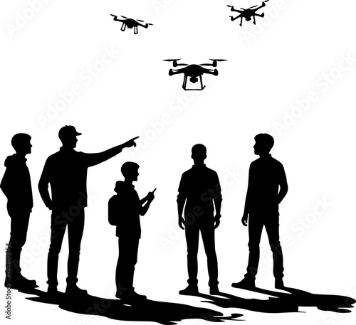 Drone Enthusiasts  Man Vector Bundle