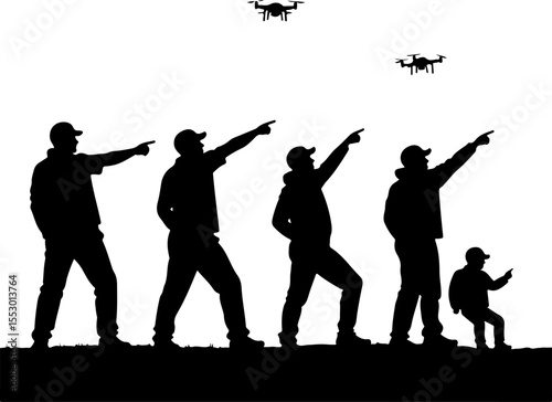 Drone Enthusiasts  Man Vector Bundle