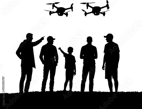 Drone Enthusiasts  Man Vector Bundle