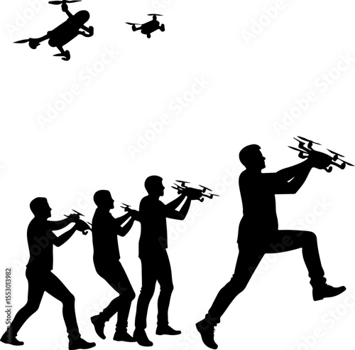 Drone Enthusiasts  Man Vector Bundle