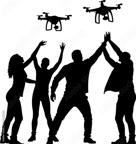 Drone Enthusiasts  Man Vector Bundle