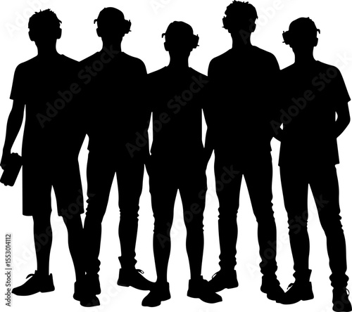 Drone Enthusiasts Man Silhouettes Vector