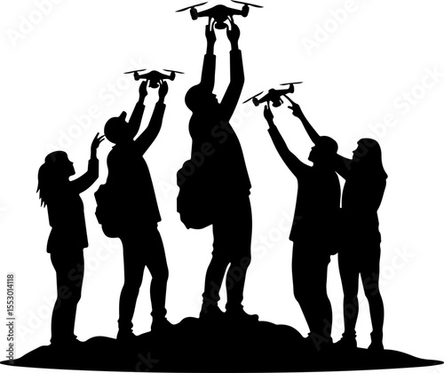 Drone Enthusiasts  Man Vector Bundle