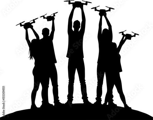Drone Enthusiasts  Man Vector Bundle
