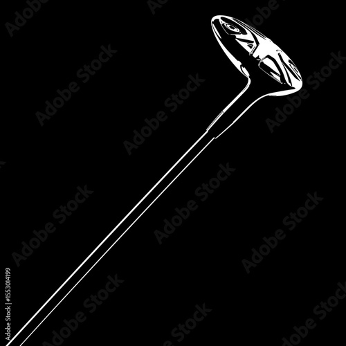 Hybrid golf club isolated on a dark background  