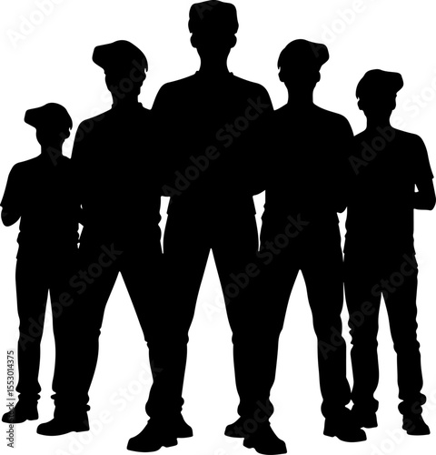 Drone Enthusiasts Man Silhouettes Vector