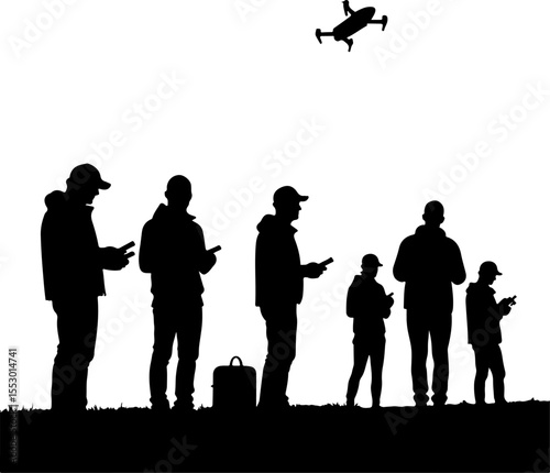 Drone Enthusiasts  Man Vector Bundle