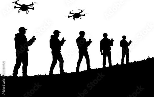 Drone Enthusiasts  Man Vector Bundle