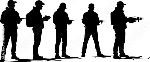 Drone Enthusiasts  Man Vector Bundle