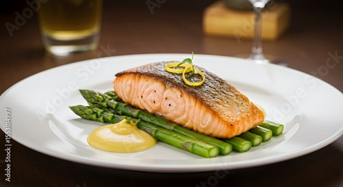 Pan-Seared Salmon with Asparagus and Lemon, a Culinary Delight