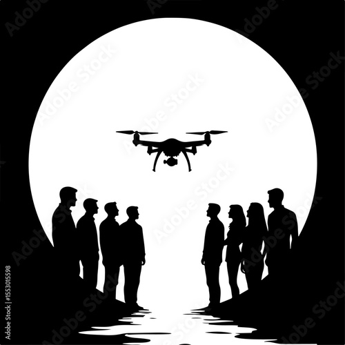 Drone Enthusiasts Silhouettes