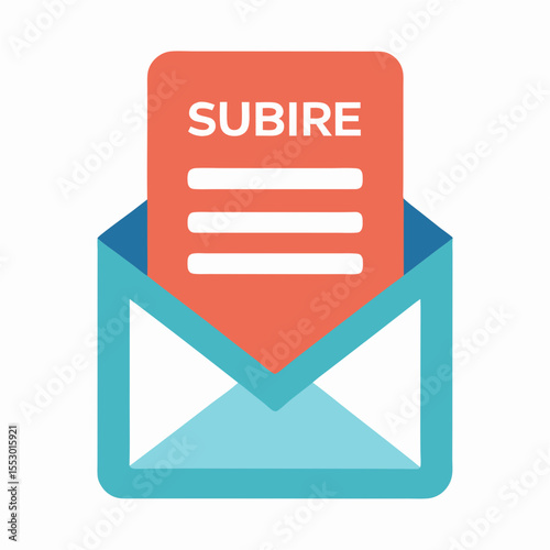 Email with subscription document inside an open envelope