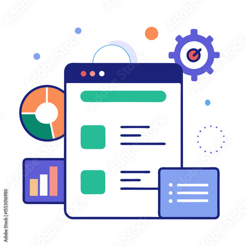 Digital analytics and business performance monitoring dashboard interface