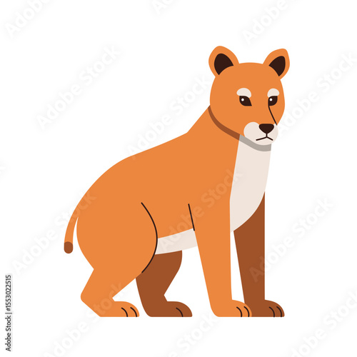 A majestic lioness sitting elegantly, portraying strength and grace