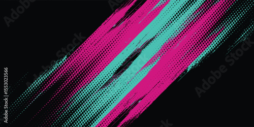 Car sticker wrap banner abstract sporty lines pink blue greenish grunge color combination brush storm thunder modern pattern racing motorsport.