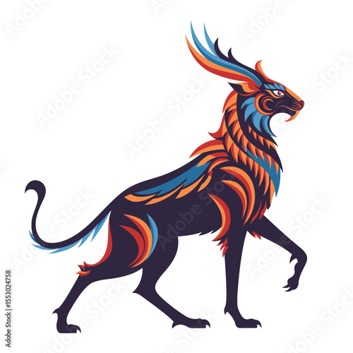 Fantasy animal with intricate design