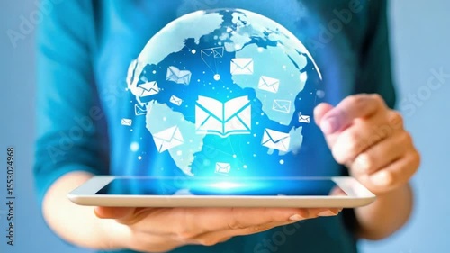 Global email marketing on tablet