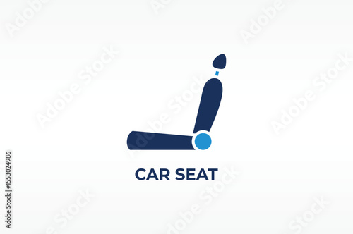 CAR SEAT vector, icon or logo sign isolated symbol illustration