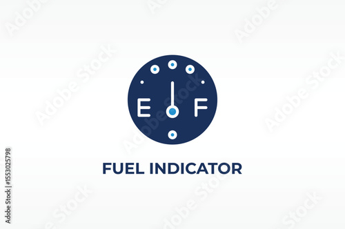 FUEL INDICATOR vector, icon or logo sign isolated symbol illustration