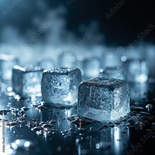 melting ice cubes