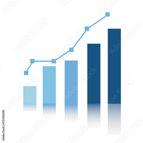 Grafici Economici – Set di Istogrammi, Statistiche e Analisi Finanziaria in Stile Lineare e Colorato