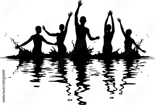 Synchronized Swimmers or Water Ballet  vector  bundle